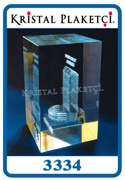 3D kristal küp 5x5x8 cm