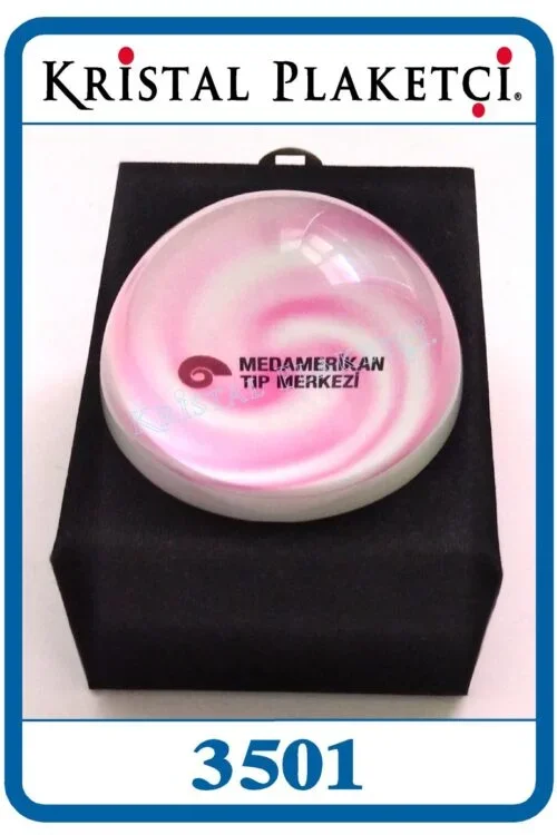 Yarım Cam Küre Lens (80 mm) – 3501 – Kod 3501 | kristal plaket