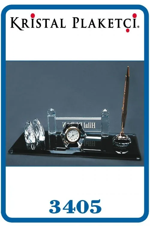 İsimlik Kalemlik – 3405 (30x12cm) – Kod 3405 | kristal plaket