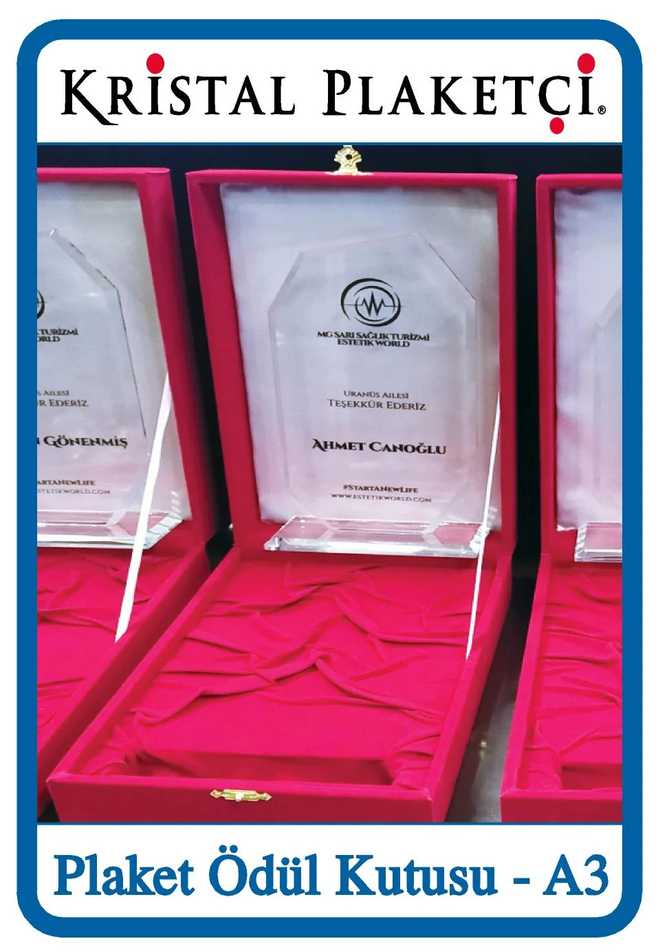 Plaket ödül kutusu A3