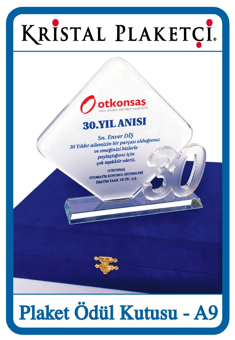 Plaket ödül kutusu A9