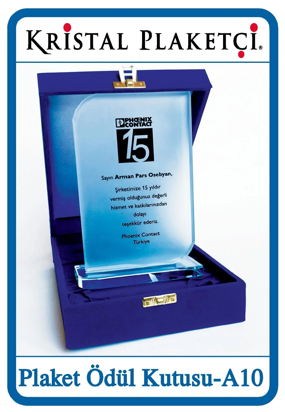 Plaket ödül kutusu A10