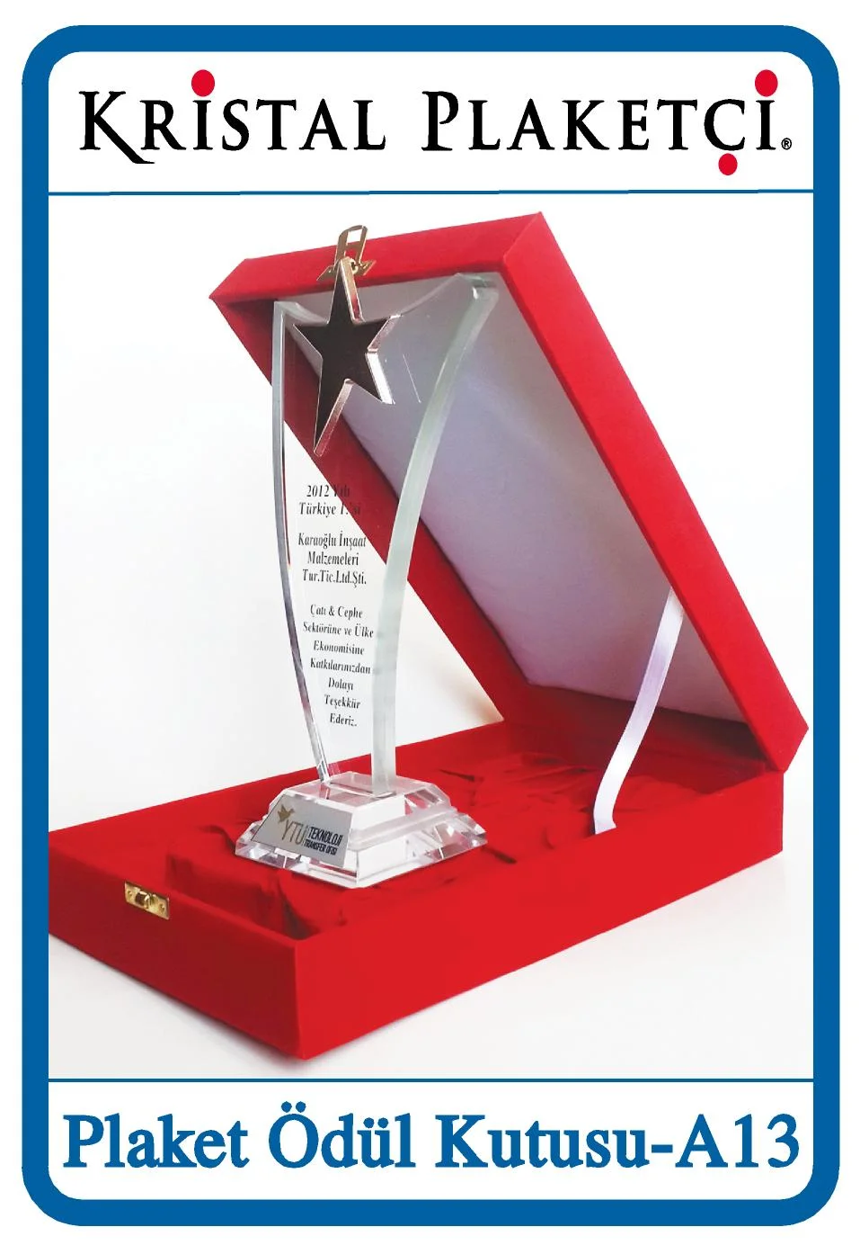Plaket ödül kutusu A13
