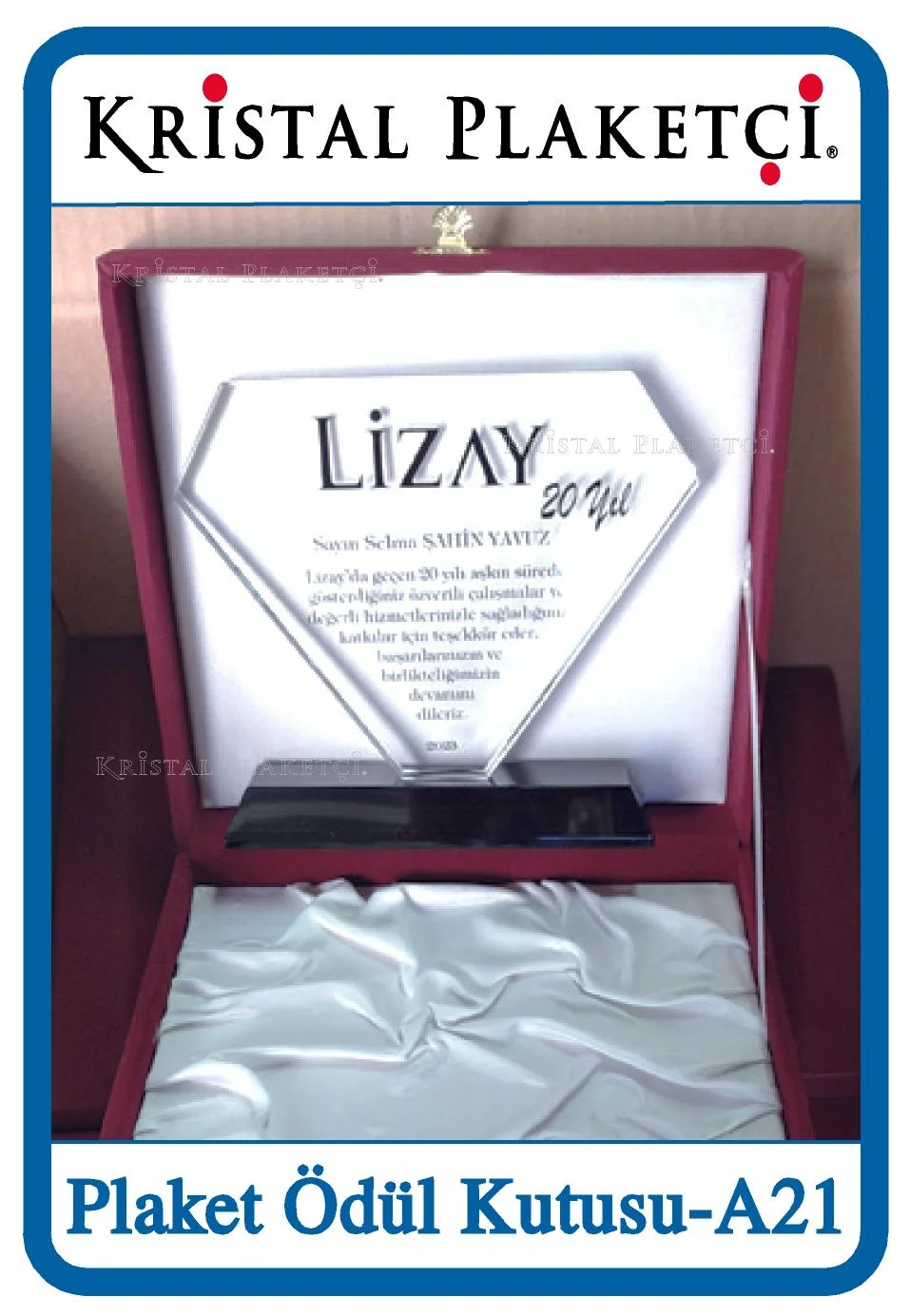 Plaket ödül kutusu A21
