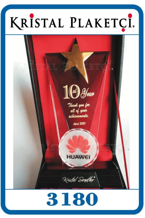 Metal yıldızlı plaket füme