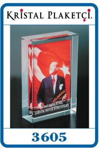 Atatürklü bayraklı plaket