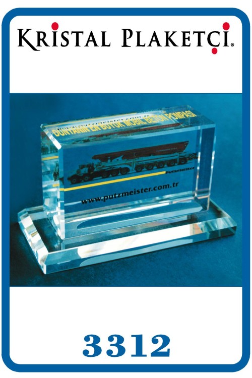 Cam arası renkli baskılı plaket
