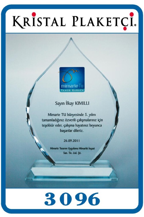 Damla şeklinde plaket