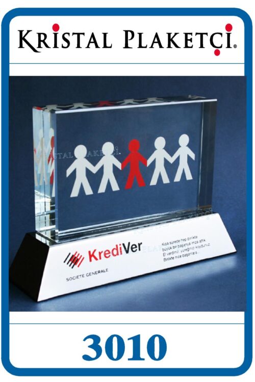 Kristal cam kıdem plaketi insan kaynakları ik